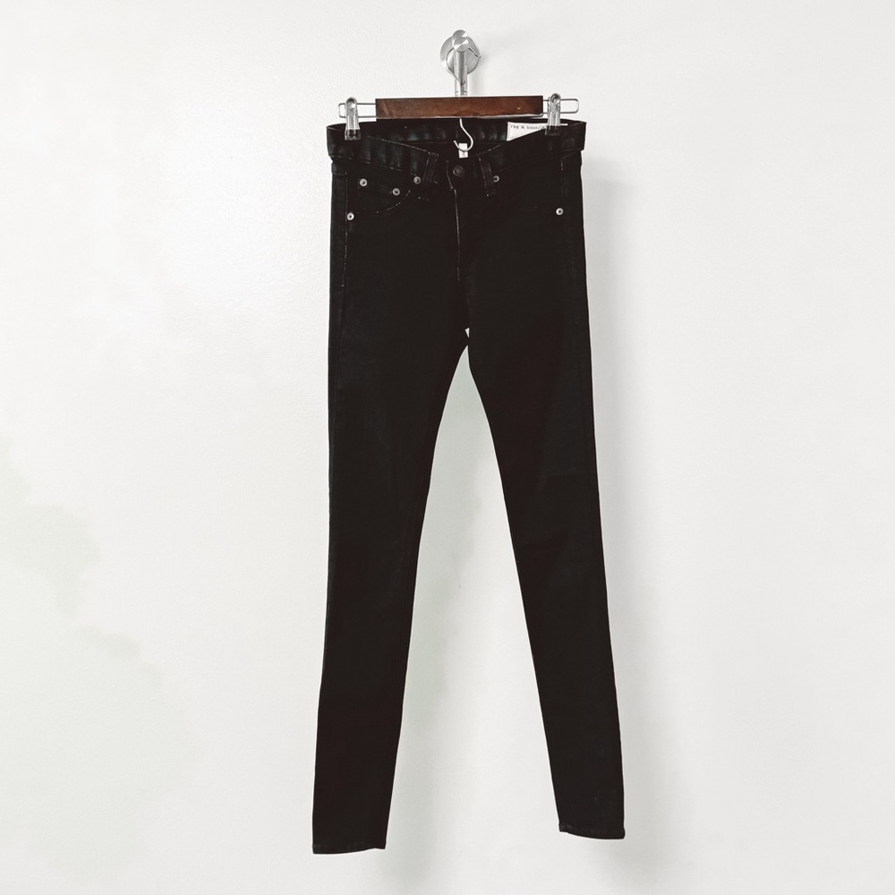 Rag & Bone‎ The Legging Winter Casual Mid Rise Chic Skinny Jean in Midnight - Picture 5 of 13